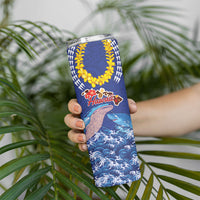 Hawaiian Sea Animals Skinny Tumbler Whales Shark and Turtle Guardians with Tribal Pattern