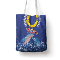 Hawaiian Sea Animals Tote Bag Whales Shark and Turtle Guardians with Tribal Pattern