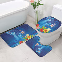 Fiji Jellyfish Bathroom Set Tapa Patterns and Hibiscus Sea Vibe
