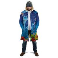 Fiji Jellyfish Cloak Tapa Patterns and Hibiscus Sea Vibe