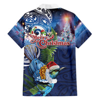 New Zealand Merry Christmas Hawaiian Shirt Maori Tribal Pattern with Xmas Tui Bird LT03 - Polynesian Pride