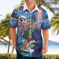 New Zealand Merry Christmas Hawaiian Shirt Maori Tribal Pattern with Xmas Tui Bird LT03 - Polynesian Pride