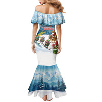 New Zealand and Australia Merry Christmas Mermaid Dress Kiwi Birds Skiing and Koala Santa Riding Kangaroo