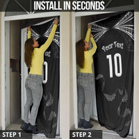 New Zealand Rugby Custom Door Cover Aotearoa Armour Blacks Silver Ferns LT03 - Polynesian Pride