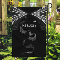 New Zealand Rugby Garden Flag Aotearoa Armour Blacks Silver Ferns - Polynesian Pride