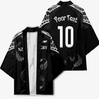 New Zealand Rugby Custom Kimono Aotearoa Armour Blacks Silver Ferns LT03 - Polynesian Pride