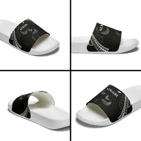 New Zealand Rugby Slide Sandals Aotearoa Armour Blacks Silver Ferns - Polynesian Pride