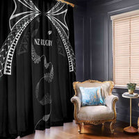 New Zealand Rugby Window Curtain Aotearoa Armour Blacks Silver Ferns - Polynesian Pride