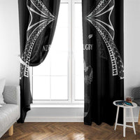 New Zealand Rugby Window Curtain Aotearoa Armour Blacks Silver Ferns - Polynesian Pride