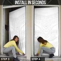 Tonga White Sunday Door Cover Tongan Tribal Heritage Tattoos - Polynesian Pride