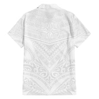 Tonga White Sunday Family Matching Tank Maxi Dress and Hawaiian Shirt Tongan Tribal Heritage Tattoos - Polynesian Pride