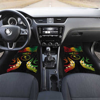 Personalised Chuuk Independence Day Car Mats Polynesian Tattoo and Plumeria Reggae Color