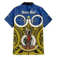 Personalised Vanuatu Tafea Province Family Matching Puletasi Dress and Hawaiian Shirt Pig Tusk Mix Maori Pattern and Namele Leaf LT03 - Polynesian Pride