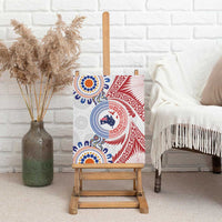 Tongan and Australian Culture Together Canvas Wall Art Ngatu Art Tribal Aboriginal Tattoo Pattern - Polynesian Pride