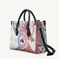 Tongan and Australian Culture Together Leather Bag Ngatu Art Tribal Aboriginal Tattoo Pattern - Polynesian Pride