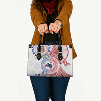 Tongan and Australian Culture Together Leather Bag Ngatu Art Tribal Aboriginal Tattoo Pattern - Polynesian Pride