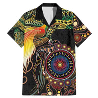 Papua New Guinea and Australia Together Family Matching Mermaid Dress and Hawaiian Shirt Bird of Paradise and Kangaroo Melanesian Aboriginal Motifs - Polynesian Pride