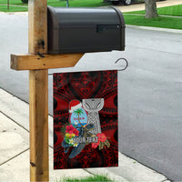 Custom Guam Christmas Garden Flag Santa Gift Latte Stone and Sea Turle Mix Hibiscus Chamorro Red Style LT03