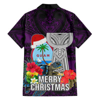 Guam Christmas Family Matching Long Sleeve Bodycon Dress and Hawaiian Shirt Santa Gift Latte Stone and Sea Turle Mix Hibiscus Chamorro Pink Style LT03 - Polynesian Pride