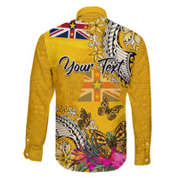 Niue Waitangi Family Matching Summer Maxi Dress and Hawaiian Shirt Tropical Flower Tapa Pattern LT03 - Polynesian Pride