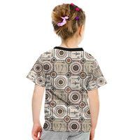 Tukenny Pattern Fijian War Clubs Kid T Shirt LT03 - Polynesian Pride