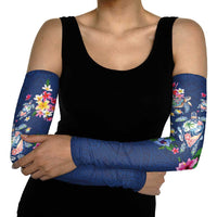 Hawaiian Turtles and Tropical Plants Arm Sleeves Blue Watercolor LT03 - Polynesian Pride
