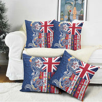 Hawaiian Manta Ray and Turtle Tribal Tattoo Pillow Cover With Hawaii Flag and Flowers