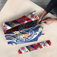 Hawaiian Manta Ray and Turtle Tribal Tattoo Umbrella With Hawaii Flag and Flowers LT03 - Polynesian Pride