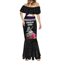 Personalized American Samoa Flag Day Mermaid Dress Tanoa and Fue mix Hibiscus Flower Polynesian Pattern LT03 - Polynesian Pride