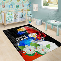 Philippines Independence Day Area Rug Philippines Eagle and Sampaguita Jasmine Yakan Tribal