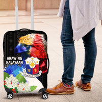 Philippines Independence Day Luggage Cover Philippines Eagle and Sampaguita Jasmine Yakan Tribal