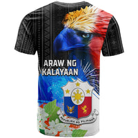 Philippines Independence Day T Shirt Philippines Eagle and Sampaguita Jasmine Yakan Tribal LT03 - Polynesian Pride