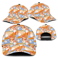 Hawaiian and Japanese Culture Together Classic Cap Palaka Japanese Art and Tropical Motif Tribal Patchwork