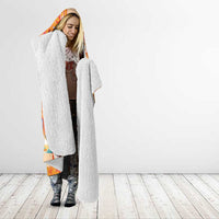Hawaiian and Japanese Culture Together Hooded Blanket Palaka Japanese Art and Tropical Motif Tribal Patchwork