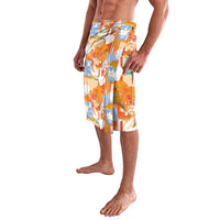 Hawaiian and Japanese Culture Together Lavalava Palaka Japanese Art and Tropical Motif Tribal Patchwork