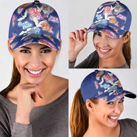 Hawaiian and Japanese Culture Together Classic Cap Hawaiian Archipelago Shape Sea Animals