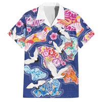 Hawaiian and Japanese Culture Together Family Matching Tank Maxi Dress and Hawaiian Shirt Hawaiian Archipelago Shape Sea Animals LT03 Dad's Shirt - Short Sleeve Multicolor - Polynesian Pride
