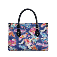 Hawaiian and Japanese Culture Together Leather Bag Hawaiian Archipelago Shape Sea Animals