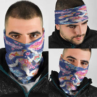 Hawaiian and Japanese Culture Together Neck Gaiter Hawaiian Archipelago Shape Sea Animals LT03 - Polynesian Pride