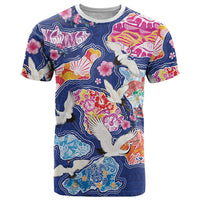 Hawaiian and Japanese Culture Together T Shirt Hawaiian Archipelago Shape Sea Animals