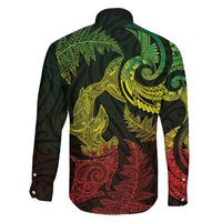 New Zealand Sea Animals with Maori Tribal Tattoo Family Matching Mermaid Dress and Hawaiian Shirt Shark Manta Ray with Silver Fern Reggae