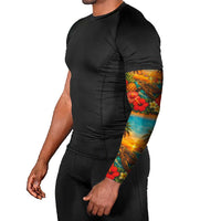 Hawaiian Turtles on Beach Arm Sleeves with Pineapple Tropical Plant and Lei LT03 - Polynesian Pride