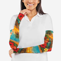 Hawaiian Turtles on Beach Arm Sleeves with Pineapple Tropical Plant and Lei LT03 - Polynesian Pride