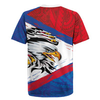 American Samoa Flag Day Rugby Jersey Polynesian Art Geometric with Flag Brush Style LT03 - Polynesian Pride