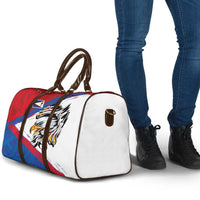 American Samoa Flag Day Travel Bag Polynesian Art Geometric with Flag Brush Style LT03 - Polynesian Pride