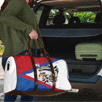 American Samoa Flag Day Travel Bag Polynesian Art Geometric with Flag Brush Style LT03 - Polynesian Pride