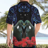 New Zealand Maori Matariki Hawaiian Shirt Hongi Tui Bird Pohutukawa and Polynesia Tribal LT03 - Polynesian Pride
