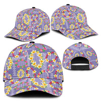 Hawaiian Leis Classic Cap Kakau Tattoos and Palaka Pastel Purple Color