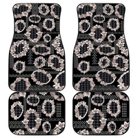 Hawaiian Leis Car Mats Kakau Tattoos and Palaka Pastel Grayscale LT03 - Polynesian Pride