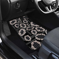 Hawaiian Leis Car Mats Kakau Tattoos and Palaka Pastel Grayscale LT03 - Polynesian Pride
